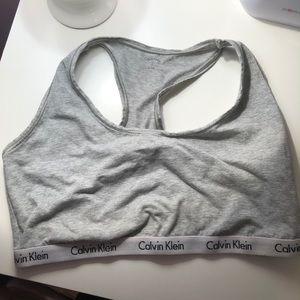 Plus size Calvin Klein gray sports bra